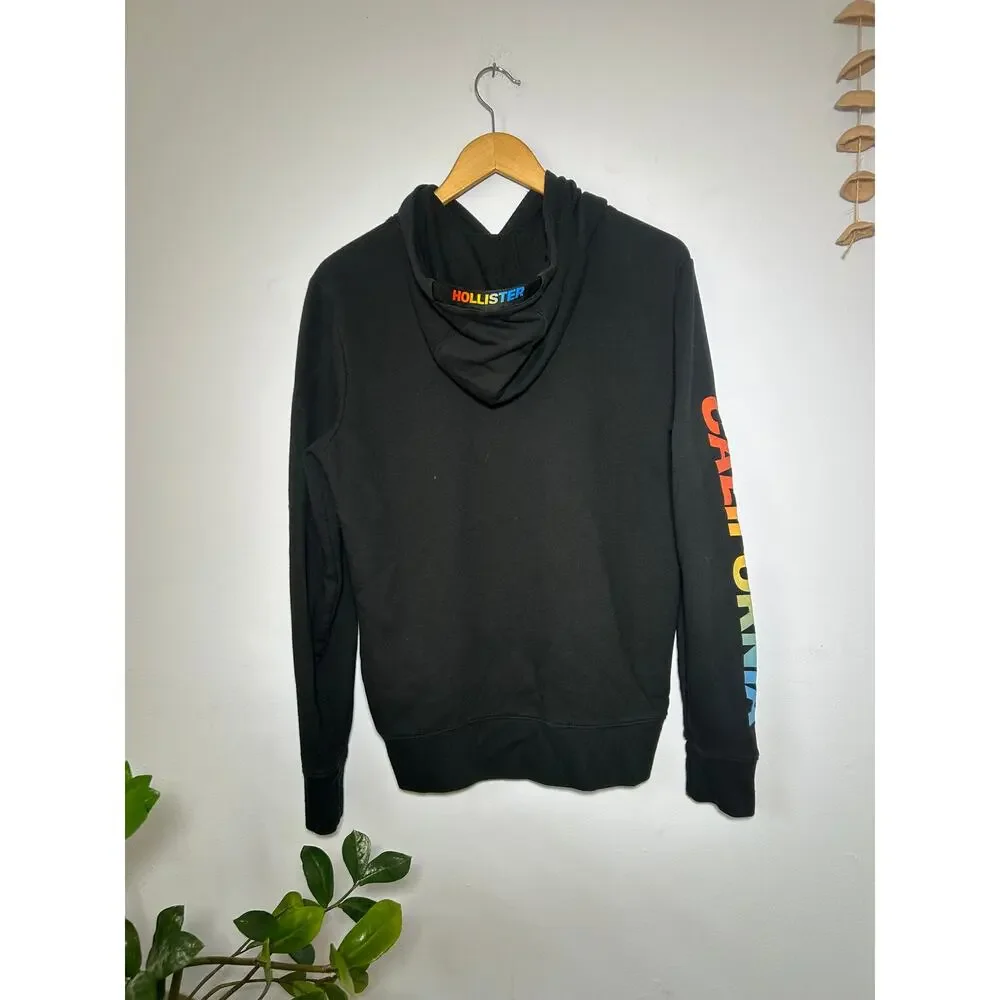 Black Rainbow Hollister California Hoodie | Hooded‎ Sweatshirt - (Men's M)